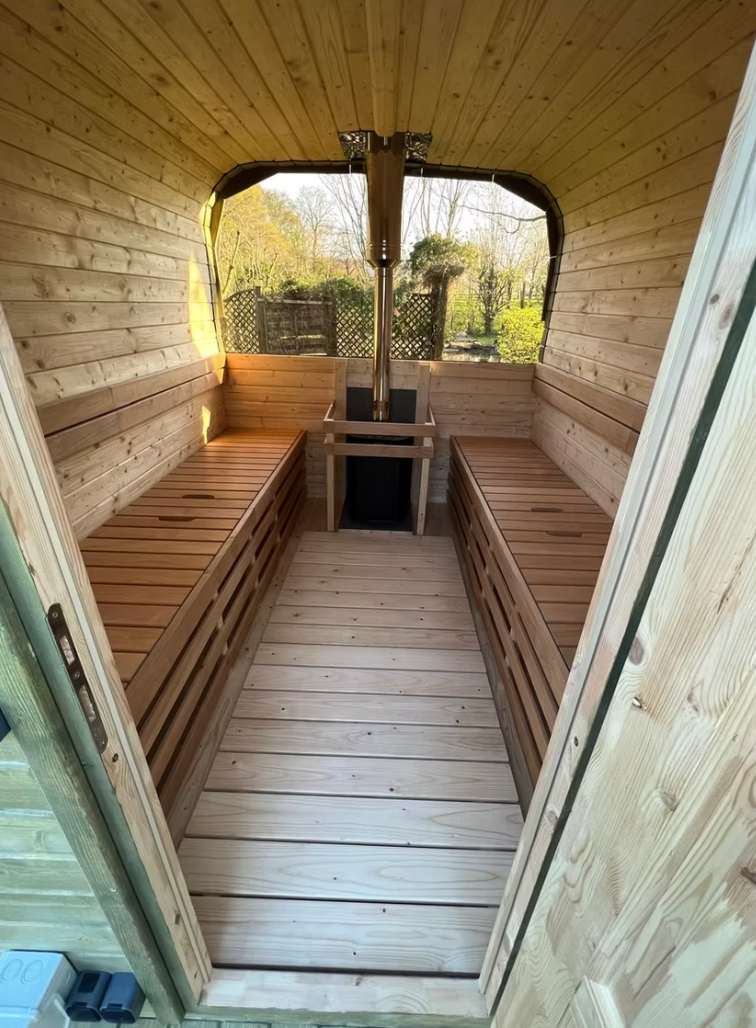 Binnenkant van een Cube sauna